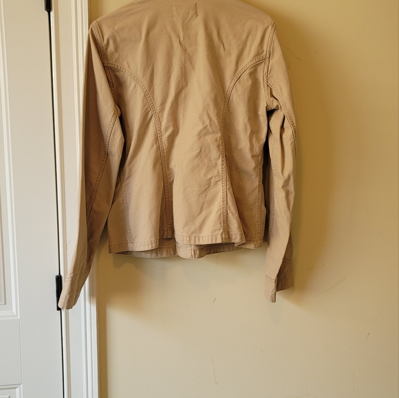 Ralph Lauren Polo Jeans Beige Tan Cotton Denim Jacket Coat - Picture 6 of 8